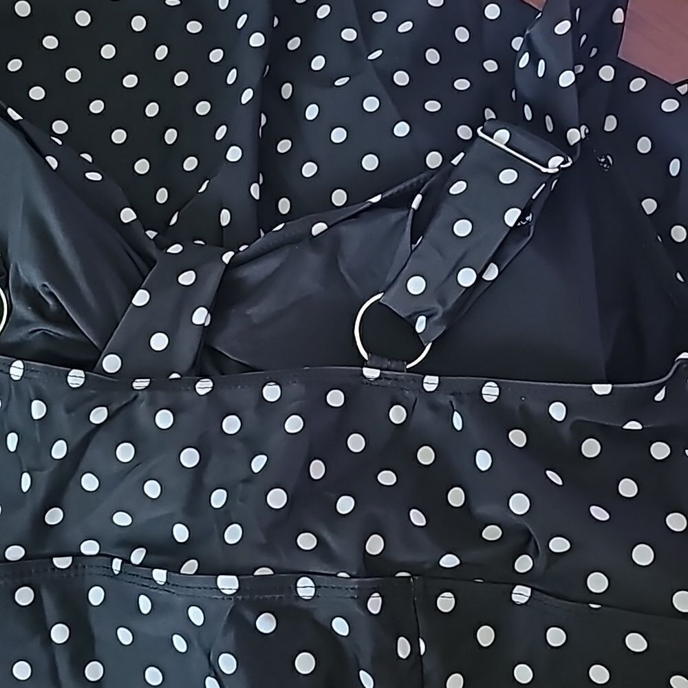 Womens polka dot one piece skirted swimdress size 2X - Picture 5 of 9
